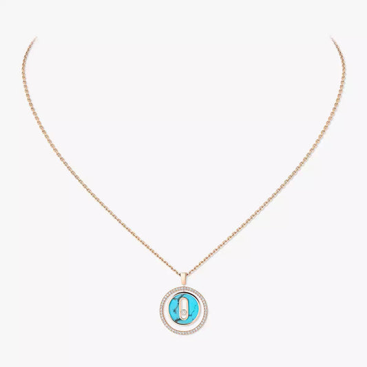 [Ornora Jewelry]Lucky Move Diamond Necklace in Rose Gold and White Mother-of-Pearl