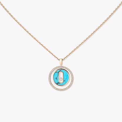 [Ornora Jewelry]Lucky Move Diamond Necklace in Rose Gold and White Mother-of-Pearl