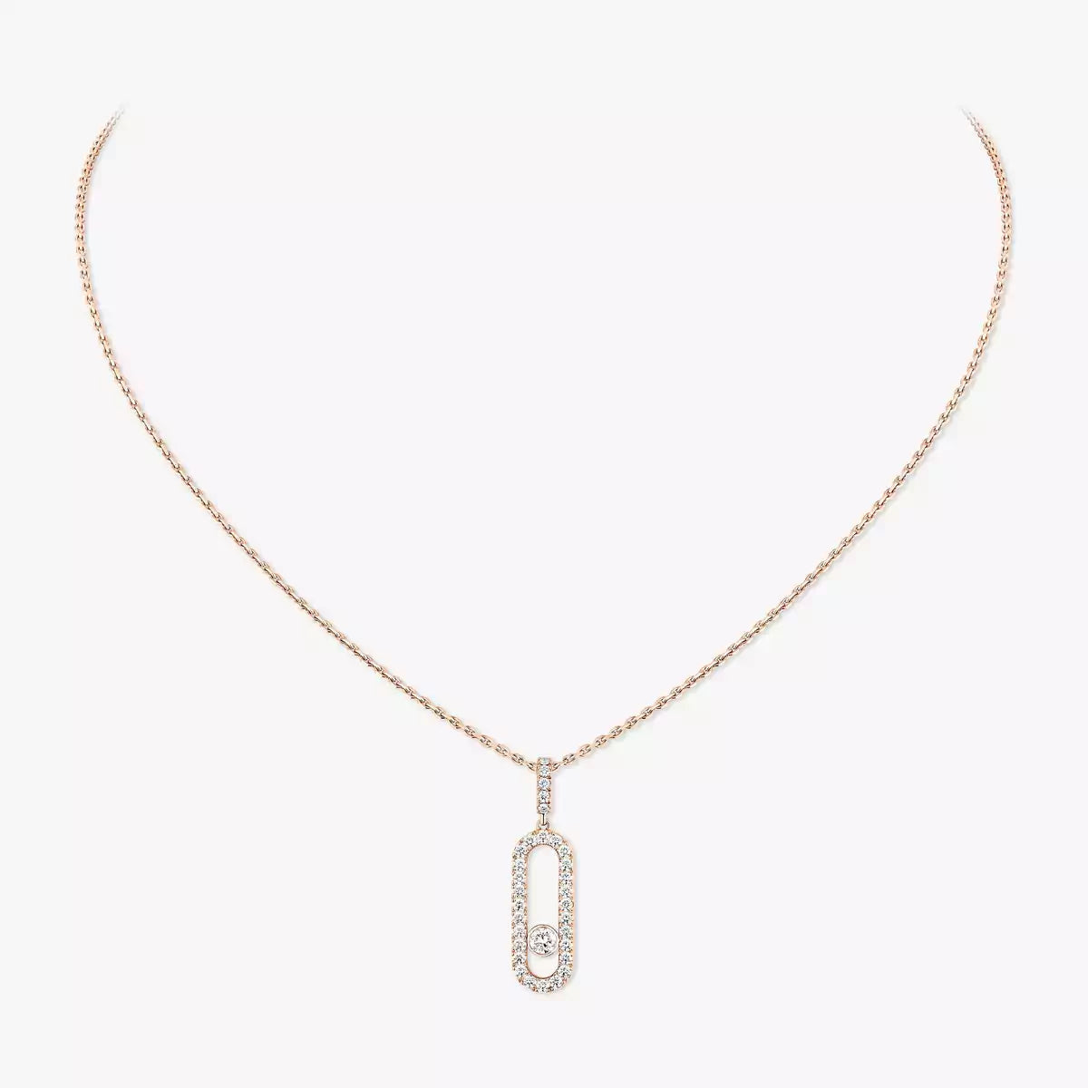 [Ornora Jewelry]Move Uno Diamond Necklace in Rose Gold