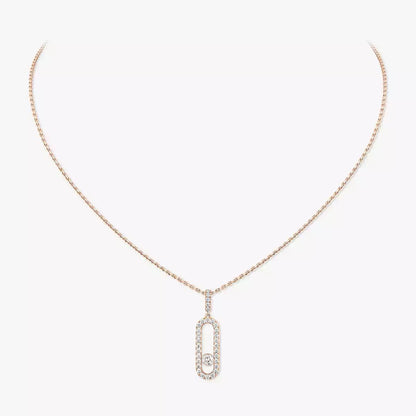 [Ornora Jewelry]Move Uno Diamond Necklace in Rose Gold