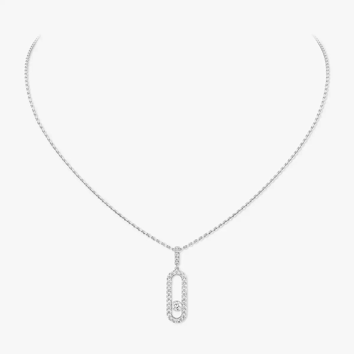 [Ornora Jewelry]Move Uno Diamond Necklace in Rose Gold