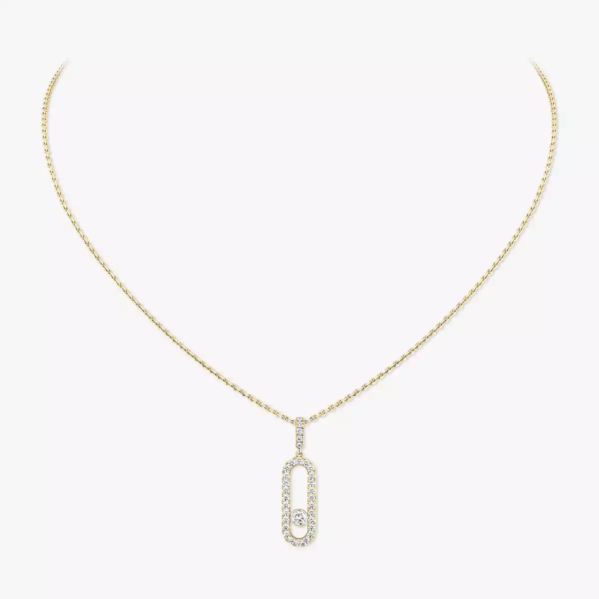 [Ornora Jewelry]Move Uno Diamond Necklace in Rose Gold