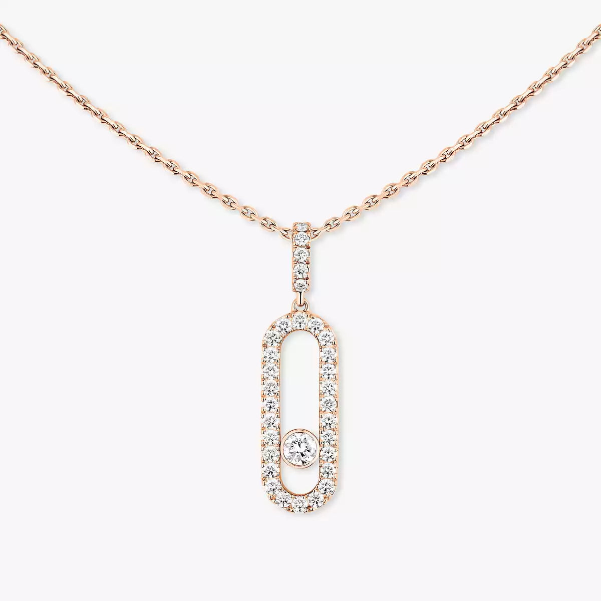 [Ornora Jewelry]Move Uno Diamond Necklace in Rose Gold