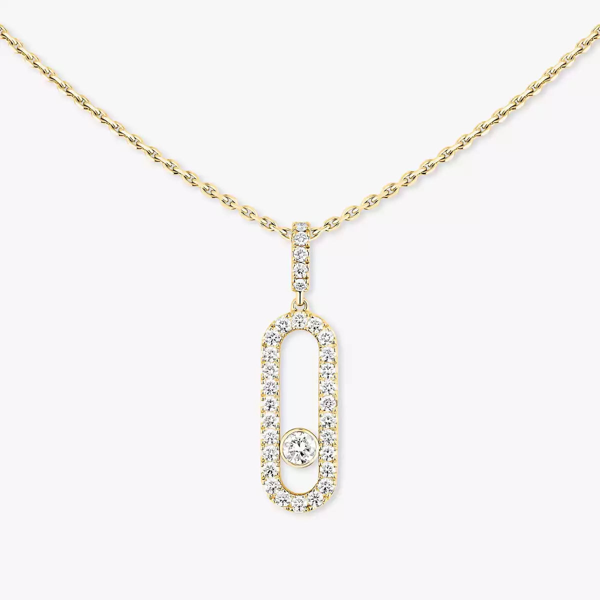 [Ornora Jewelry]Move Uno Diamond Necklace in Rose Gold