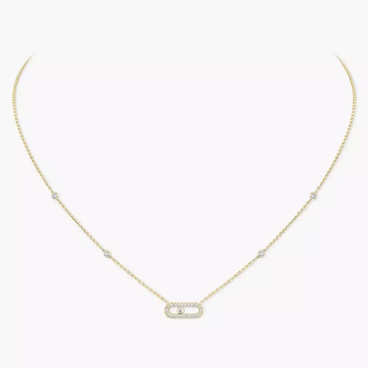 [Ornora Jewelry]Diamond Necklace Move Uno