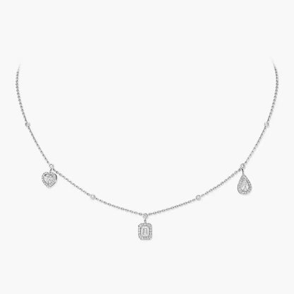 [Ornora Jewelry]My Twin Diamond Necklace in Silver