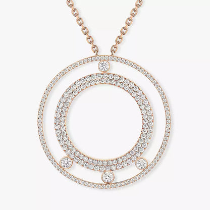 [Ornora Jewelry]Move Romane Long Pave_-Set Diamond Necklace