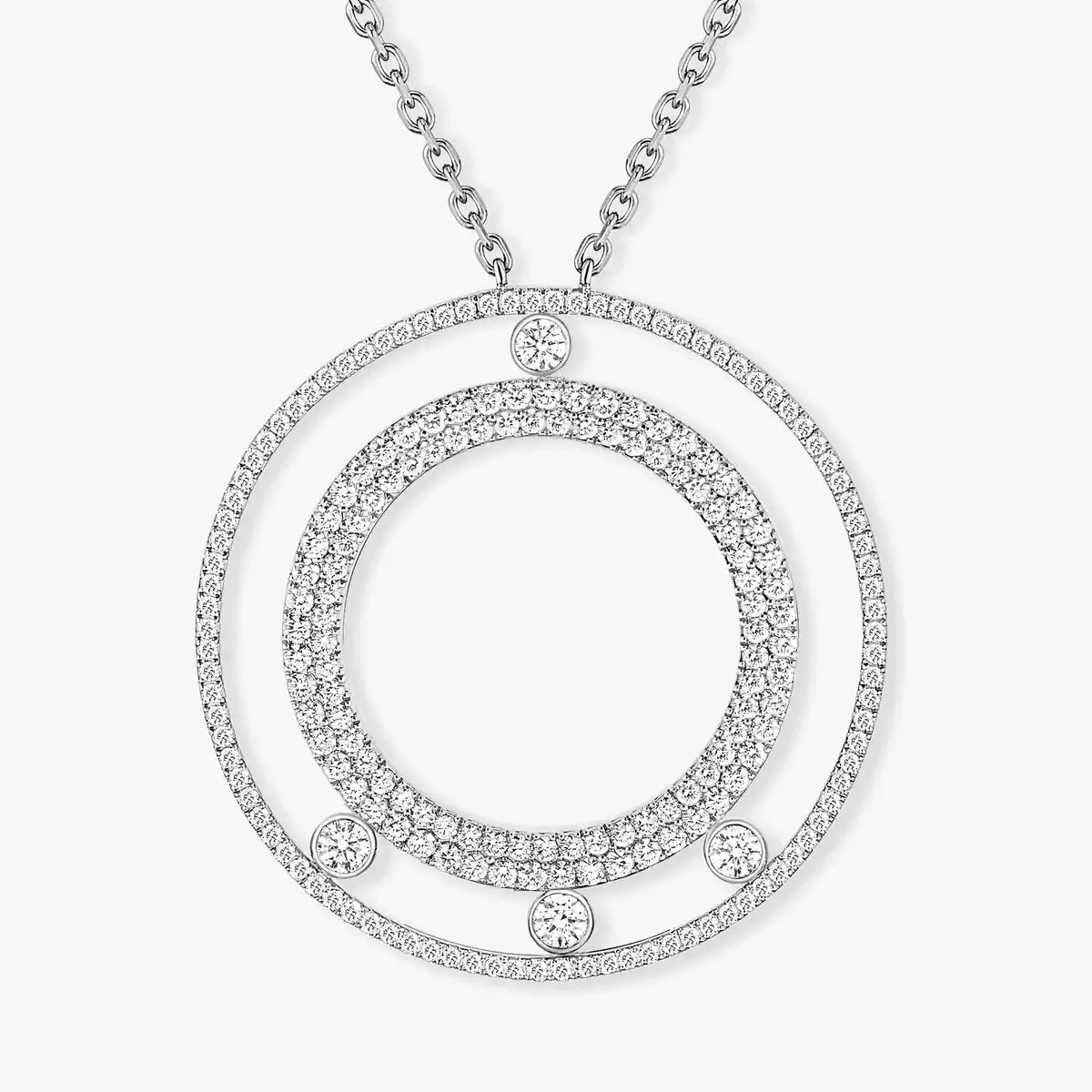 [Ornora Jewelry]Move Romane Long Pave_-Set Diamond Necklace