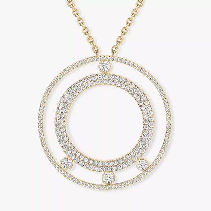 [Ornora Jewelry]Move Romane Long Pave_-Set Diamond Necklace