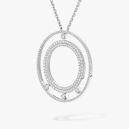 [Ornora Jewelry]Move Romane Long Pave_-Set Diamond Necklace