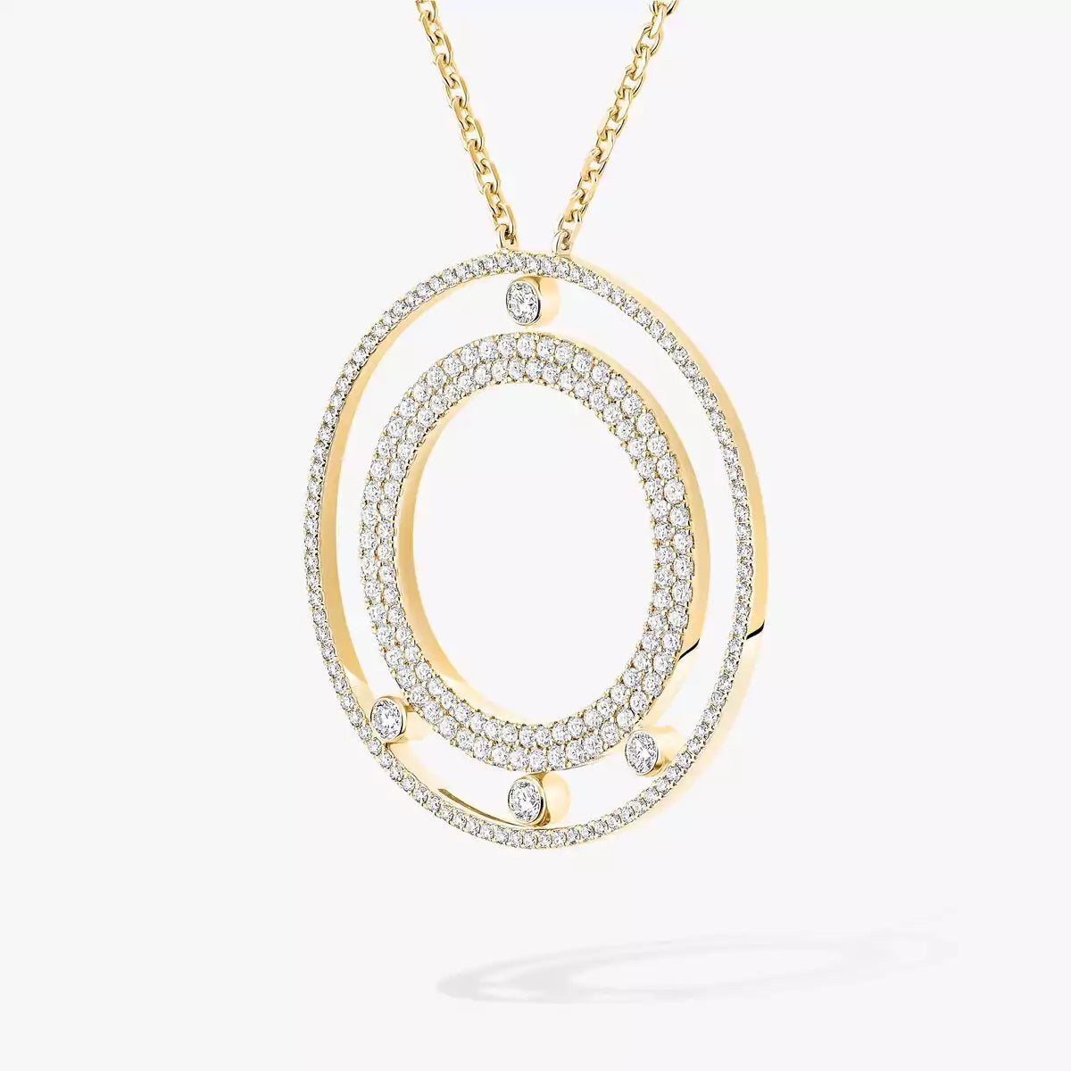 [Ornora Jewelry]Move Romane Long Pave_-Set Diamond Necklace