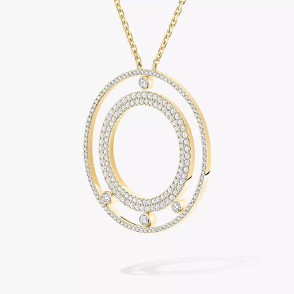 [Ornora Jewelry]Move Romane Long Pave_-Set Diamond Necklace