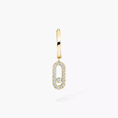 [Ornora Jewelry]Move Uno Single Diamond Hoop Earring