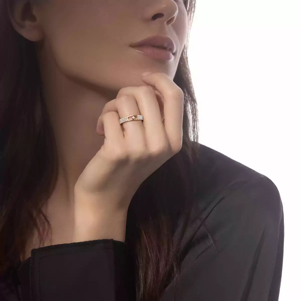 [Ornora Jewelry]Move Joaillerie Pave_ Diamond Wedding Ring