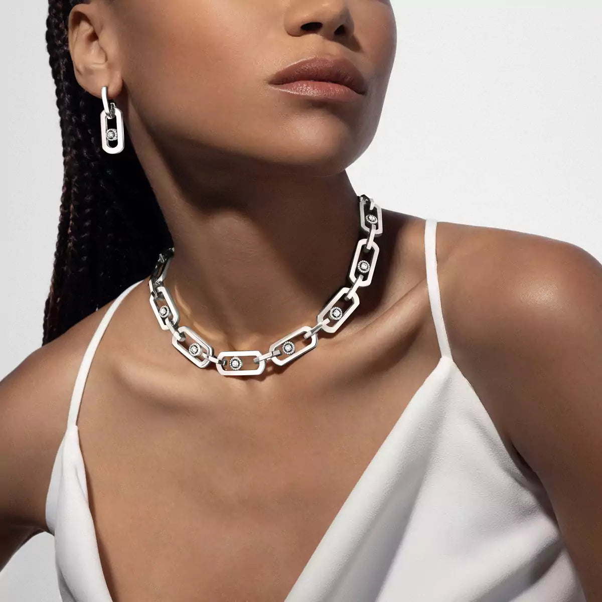 [Ornora Jewelry]So Move XL Diamond Pendant Earrings
