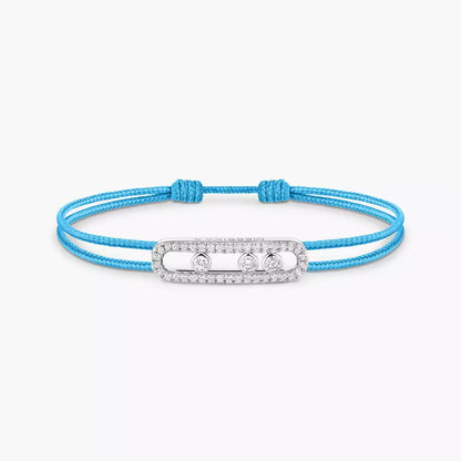 [Ornora Jewelry]MK Care(s) pink cord pavé bracelet