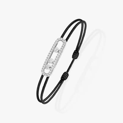 [Ornora Jewelry]MK Care(s) pink cord pavé bracelet