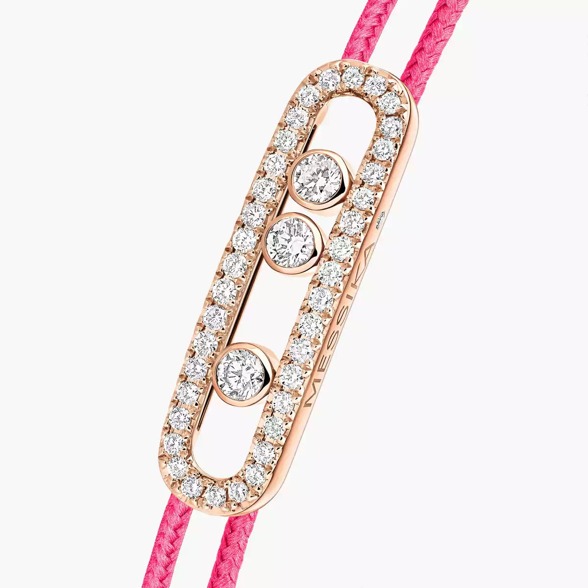 [Ornora Jewelry]MK Care(s) pink cord pavé bracelet