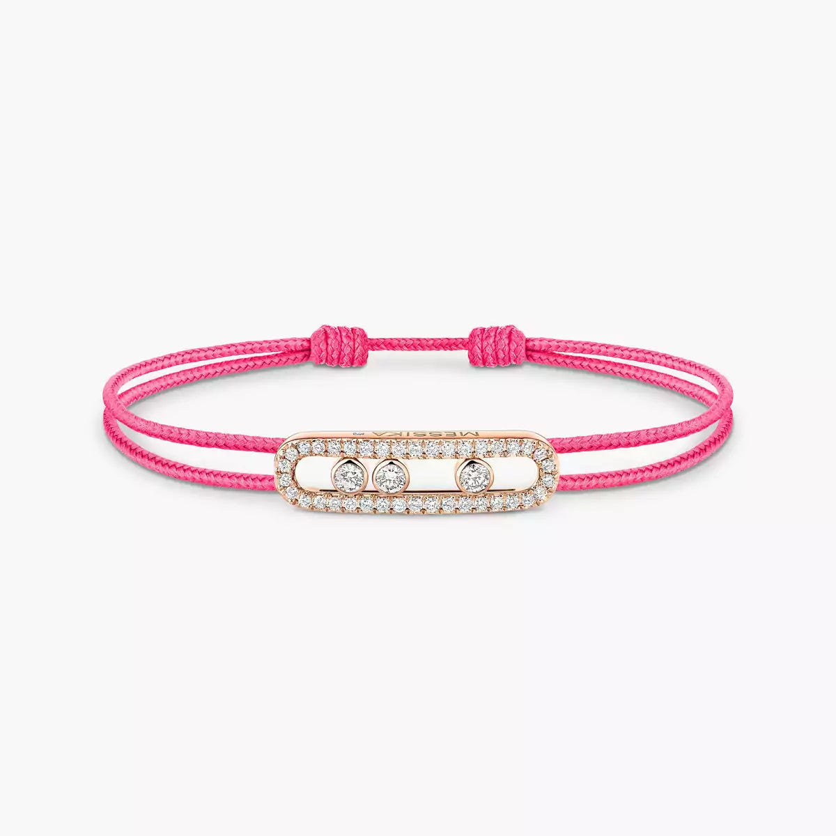 [Ornora Jewelry]MK Care(s) pink cord pavé bracelet