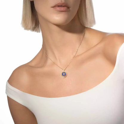 [Ornora Jewelry]Lucky Move Diamond Necklace in Rose Gold and White Mother-of-Pearl
