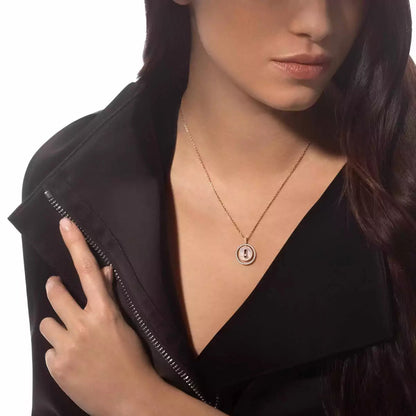 [Ornora Jewelry]Lucky Move Diamond Necklace in Rose Gold and White Mother-of-Pearl