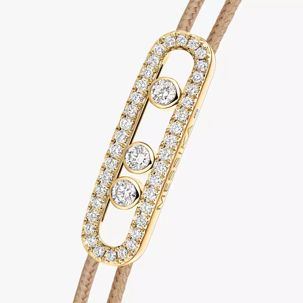 [Ornora Jewelry]MK Care(s) pink cord pavé bracelet