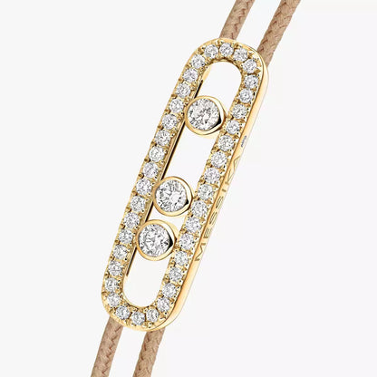 [Ornora Jewelry]MK Care(s) pink cord pavé bracelet
