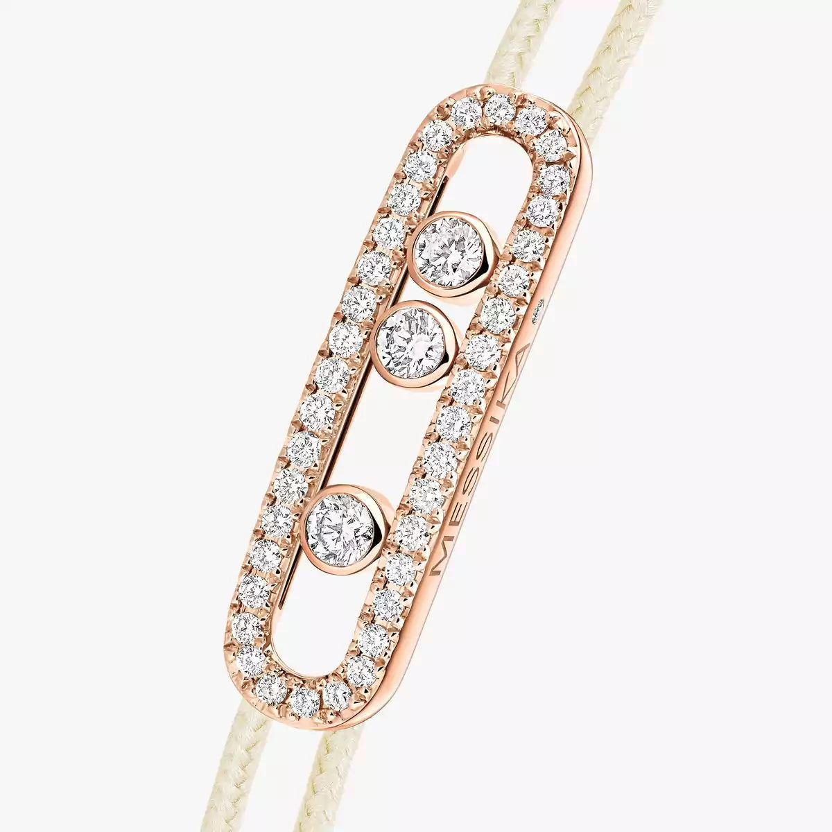 [Ornora Jewelry]MK Care(s) pink cord pavé bracelet