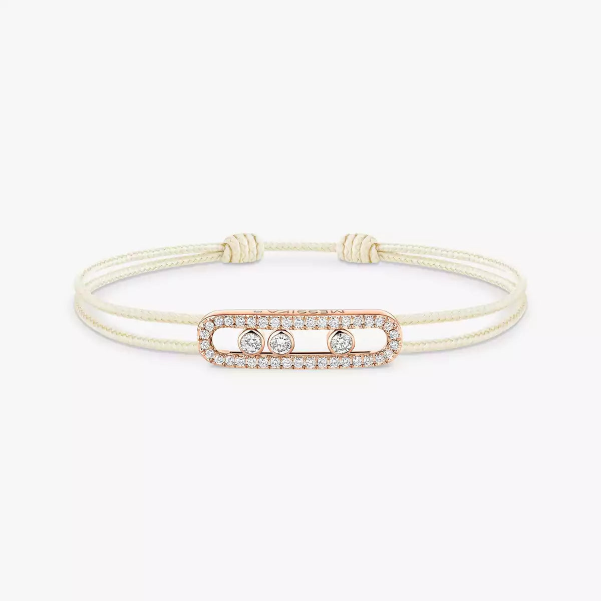 [Ornora Jewelry]MK Care(s) pink cord pavé bracelet
