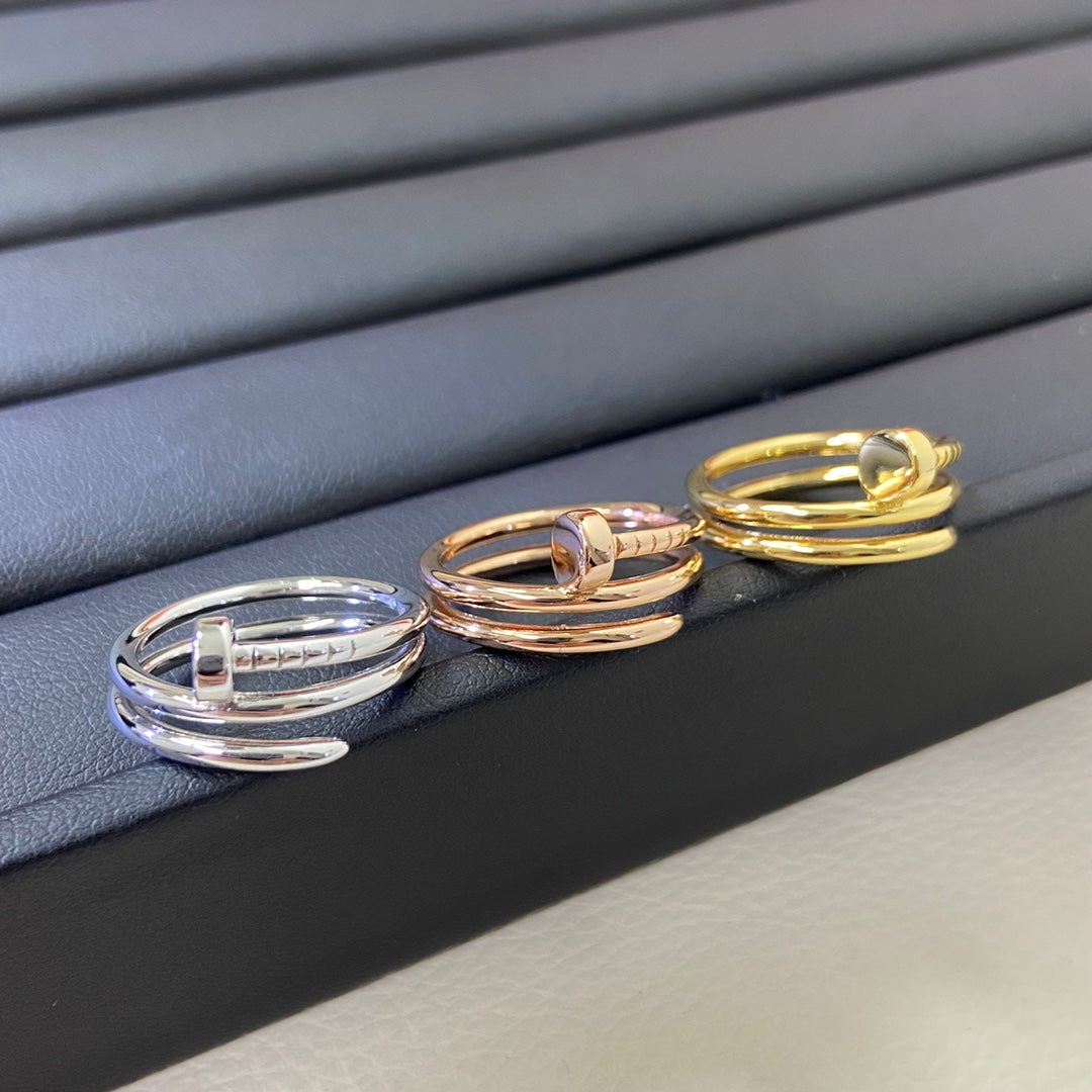 [Ornora Jewelry]SMOOTH THREE-BAND NAIL RING