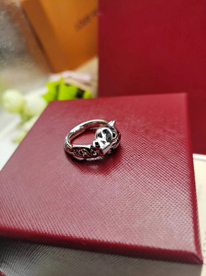 [Ornora Jewelry]LEOPARD-HEAD LEOPARD-PRINT COUPLE RING