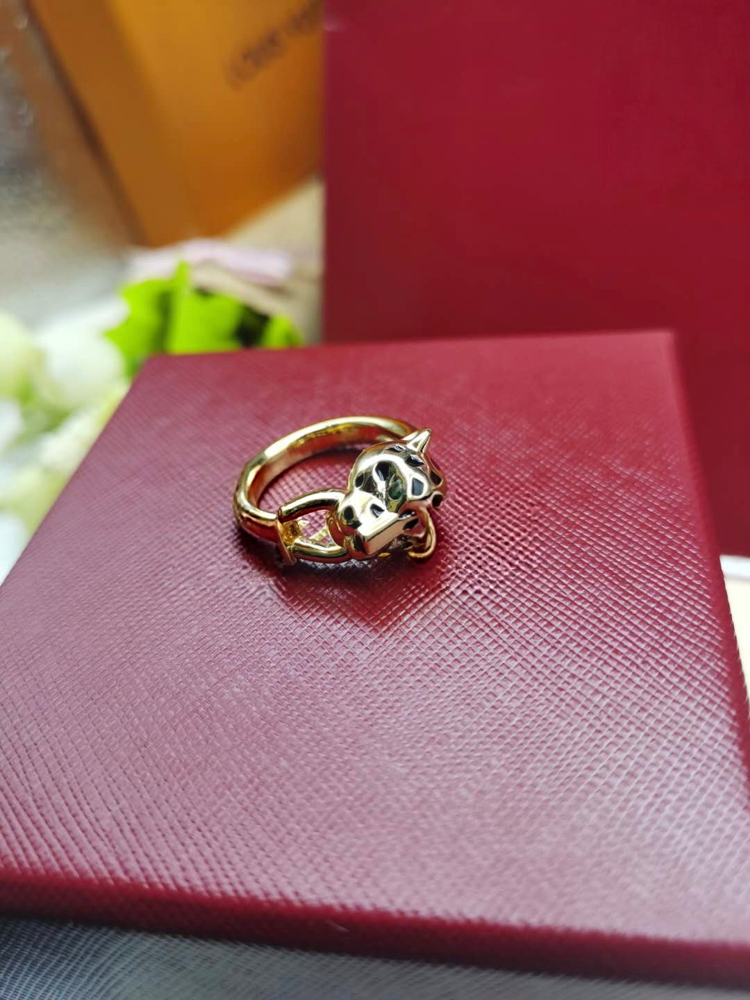 [Ornora Jewelry]LEOPARD-HEAD LEOPARD-PRINT COUPLE RING