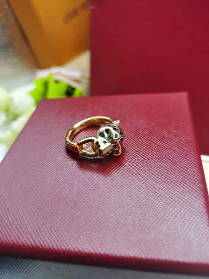 [Ornora Jewelry]LEOPARD-HEAD LEOPARD-PRINT COUPLE RING