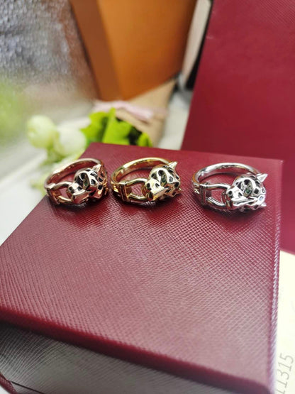 [Ornora Jewelry]LEOPARD-HEAD LEOPARD-PRINT COUPLE RING