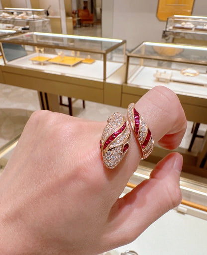 [Ornora Jewelry]BRAND NEW LUXURY RED SNAKE RING