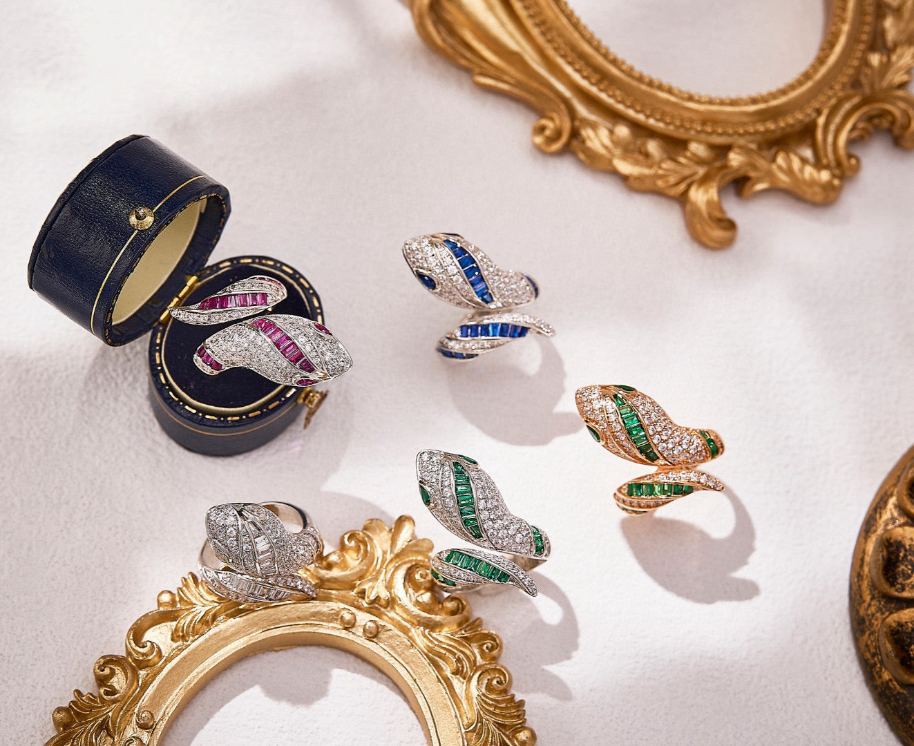 [Ornora Jewelry]BRAND NEW LUXURY BLUE SNAKE RING
