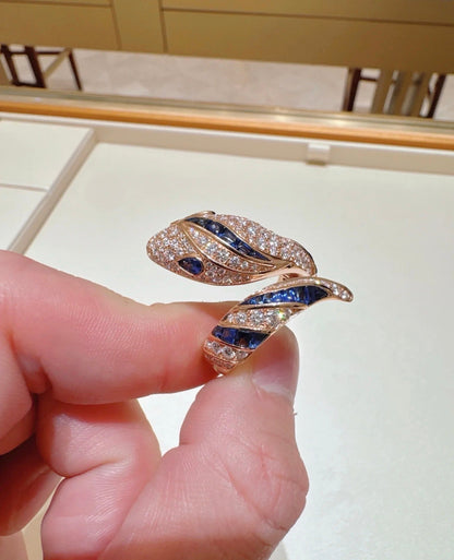 [Ornora Jewelry]BRAND NEW LUXURY BLUE SNAKE RING