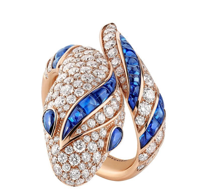 [Ornora Jewelry]BRAND NEW LUXURY BLUE SNAKE RING