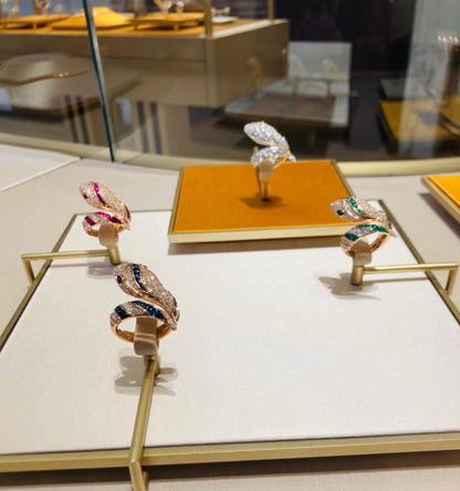 [Ornora Jewelry]BRAND NEW LUXURY GREEN SNAKE RING