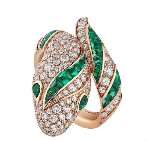 [Ornora Jewelry]BRAND NEW LUXURY GREEN SNAKE RING