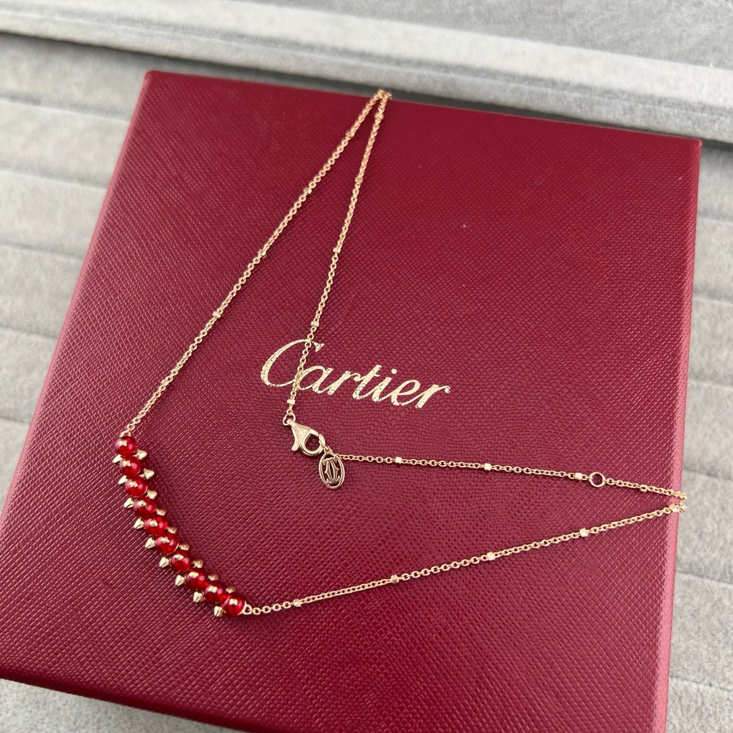 [Ornora Jewelry]NEW STUD COLORED GEM PENDANT NECKLACE