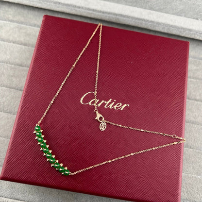 [Ornora Jewelry]NEW STUD COLORED GEM PENDANT NECKLACE