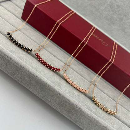 [Ornora Jewelry]NEW STUD COLORED GEM PENDANT NECKLACE