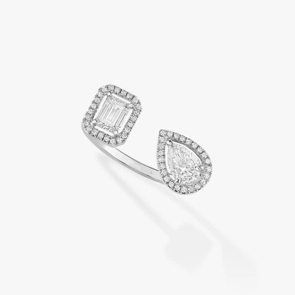 [Ornora Jewelry]MY TWIN TOI & MOI SILVER DIAMOND RING