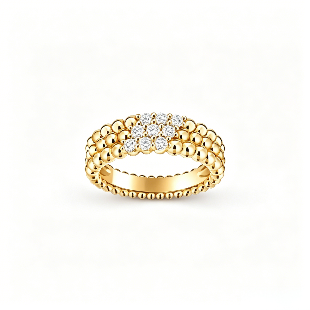 [Ornora Jewelry] THREE-ROW DIAMOND RING