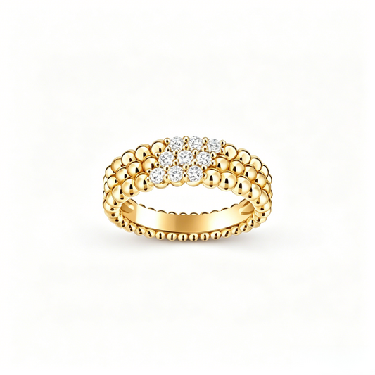 [Ornora Jewelry] THREE-ROW DIAMOND RING