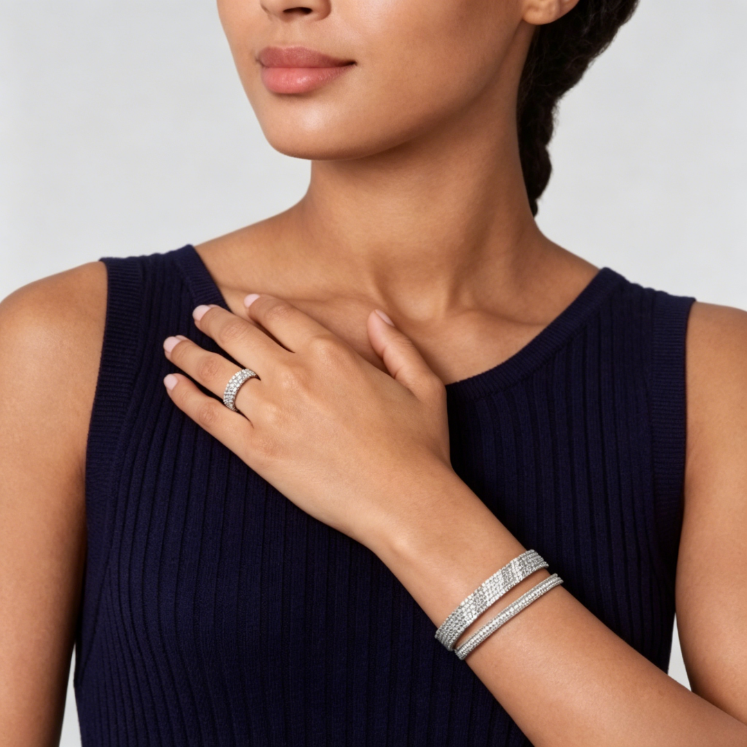 [Ornora Jewelry] THREE-ROW DIAMOND RING