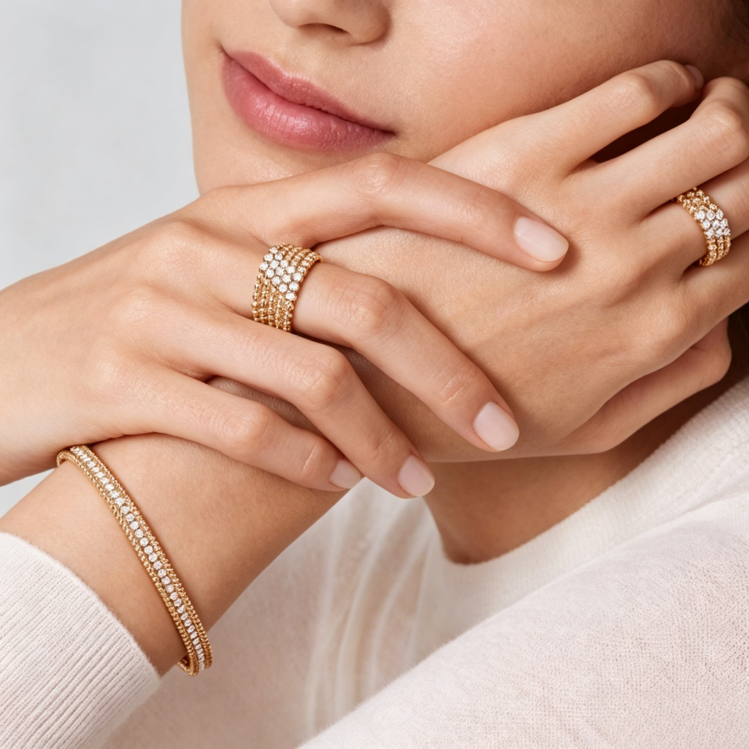 [Ornora Jewelry] THREE-ROW DIAMOND RING