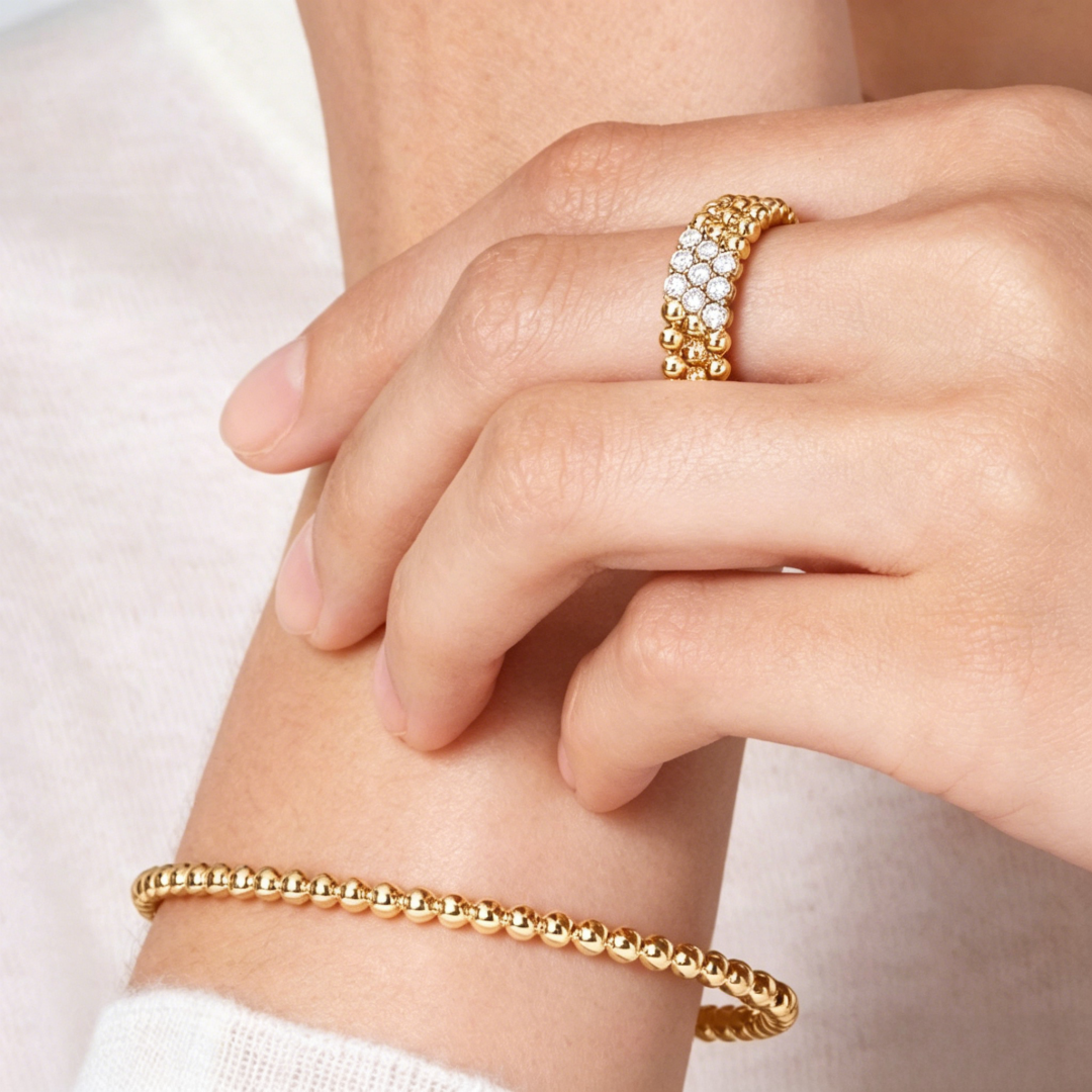 [Ornora Jewelry] THREE-ROW DIAMOND RING