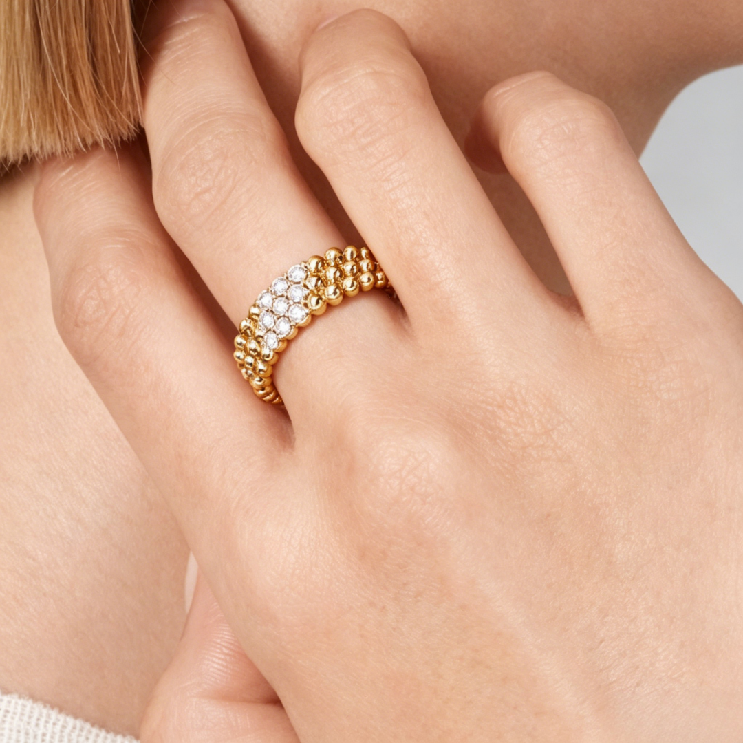 [Ornora Jewelry] THREE-ROW DIAMOND RING